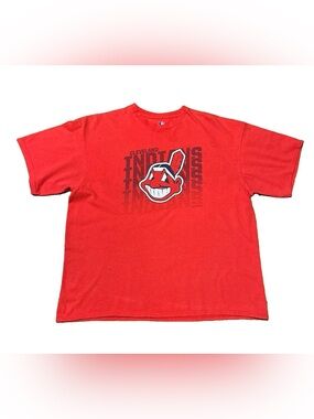 Cleveland Indians Chief Wahoo T Shirt Size XXL Red MLB Baseball